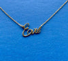 Evie name necklace in gold