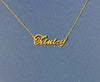 Trinity Name Necklace in gold