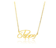 Poppy Name Necklace in gold