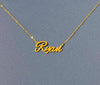 Ryan name necklace in gold