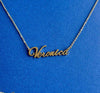 Veronica name necklace in gold