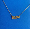 Katie name necklace in gold