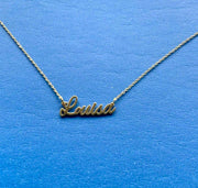 Louisa name necklace in gold