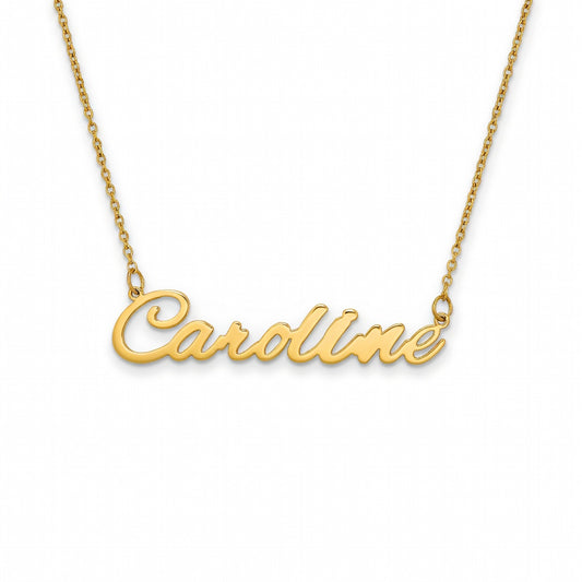 Caroline Name Necklace - Signature Names Gold Nameplate Necklace