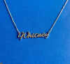 Whitney name necklace in gold