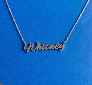 Whitney name necklace in silver