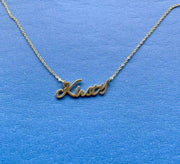 Kirsty name necklace in gold