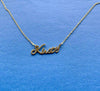 Kirsty name necklace in gold