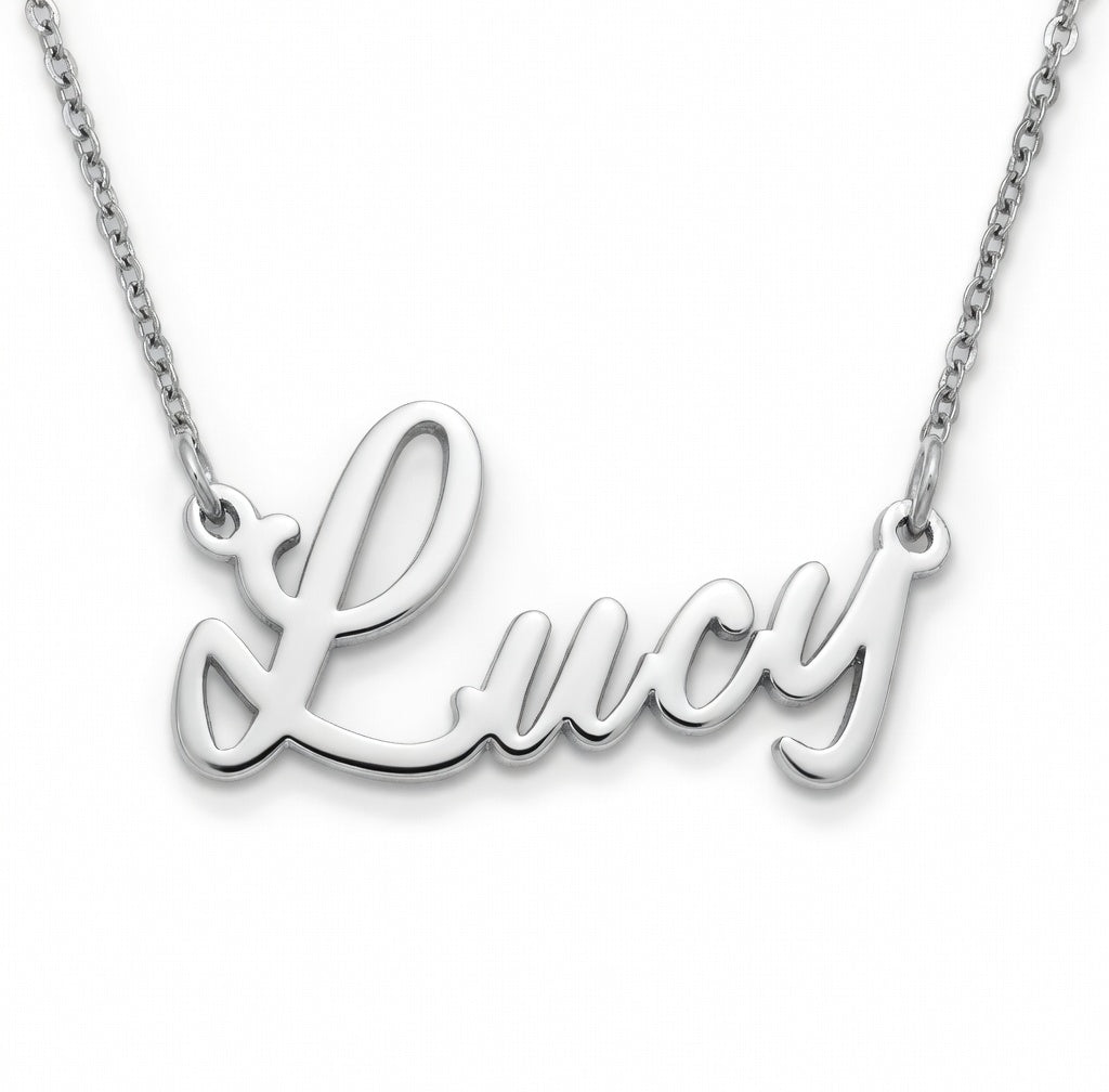 Lucy Name Necklace - Signature Names Gold Nameplate Necklace