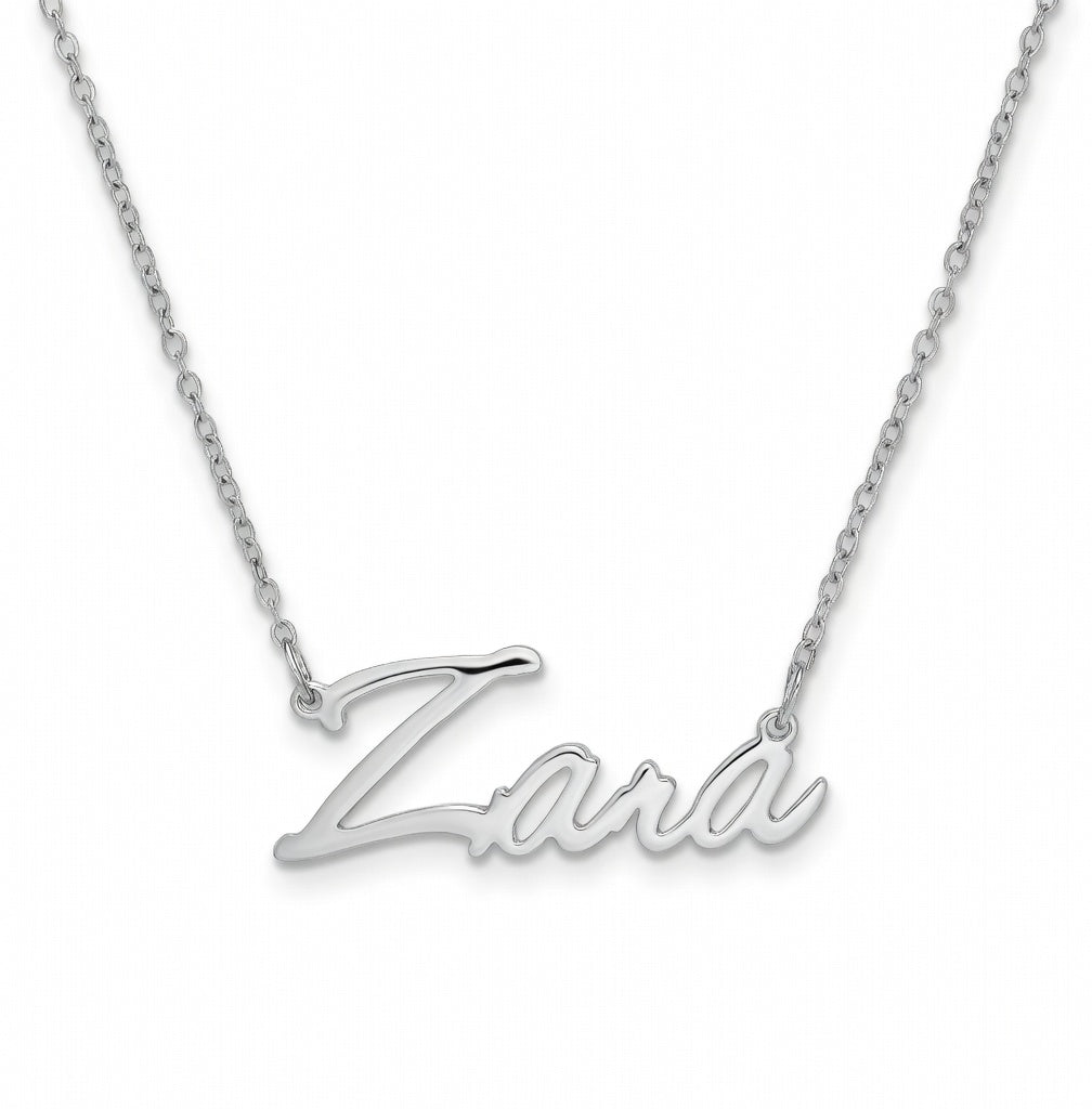 Zara Name Necklace - Signature Names Gold Nameplate Necklace