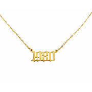 1980 year necklace gold