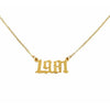 1981 year necklace in gold