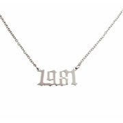 1981 year necklace in silver