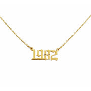 1982 year necklace gold