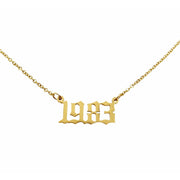 1983 year necklace gold