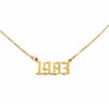 1983 year necklace gold