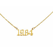 1984 year necklace gold