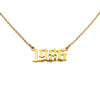 1986 year necklace gold