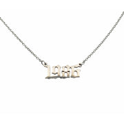 1986 year necklace silver