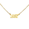 1987 year necklace gold