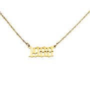 1988 year necklace in gold