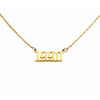 1990 year necklace gold