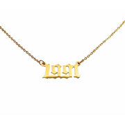 1991 Year Necklace in elegant gold