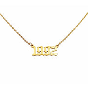 1992 Year Necklace in gold