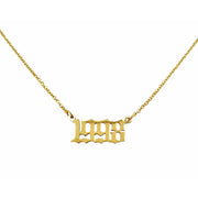 1998 year necklace gold