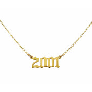 2001 Year Necklace in gold