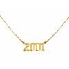 2001 Year Necklace in gold