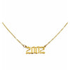 2002 Year Necklace in gold