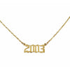 2003 Year Necklace in gold