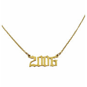 2006 Year Necklace in gold