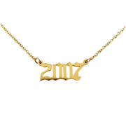 2007 Year Necklace in gold