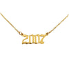 2007 Year Necklace in gold