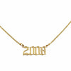 2008 Year Necklace in gold