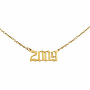 2009 Year Necklace in gold