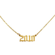 2010 Year Necklace in gold