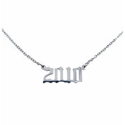 2010 Year Necklace in silver