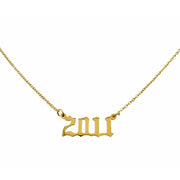 2011 Year Necklace in gold