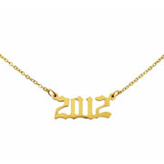 2012 Year Necklace in gold