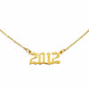 2012 Year Necklace in gold