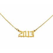 2013 Year Necklace in gold