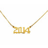 2014 Year Necklace in gold