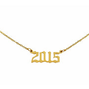 2015 Year Necklace in gold