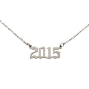 2015 Year Necklace in silver