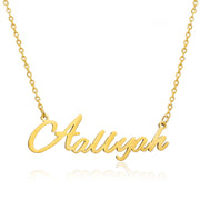 Aaliyah name necklace gold