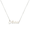 Abbie name necklace silver