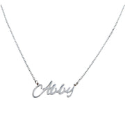 Abby Name Necklace in silver